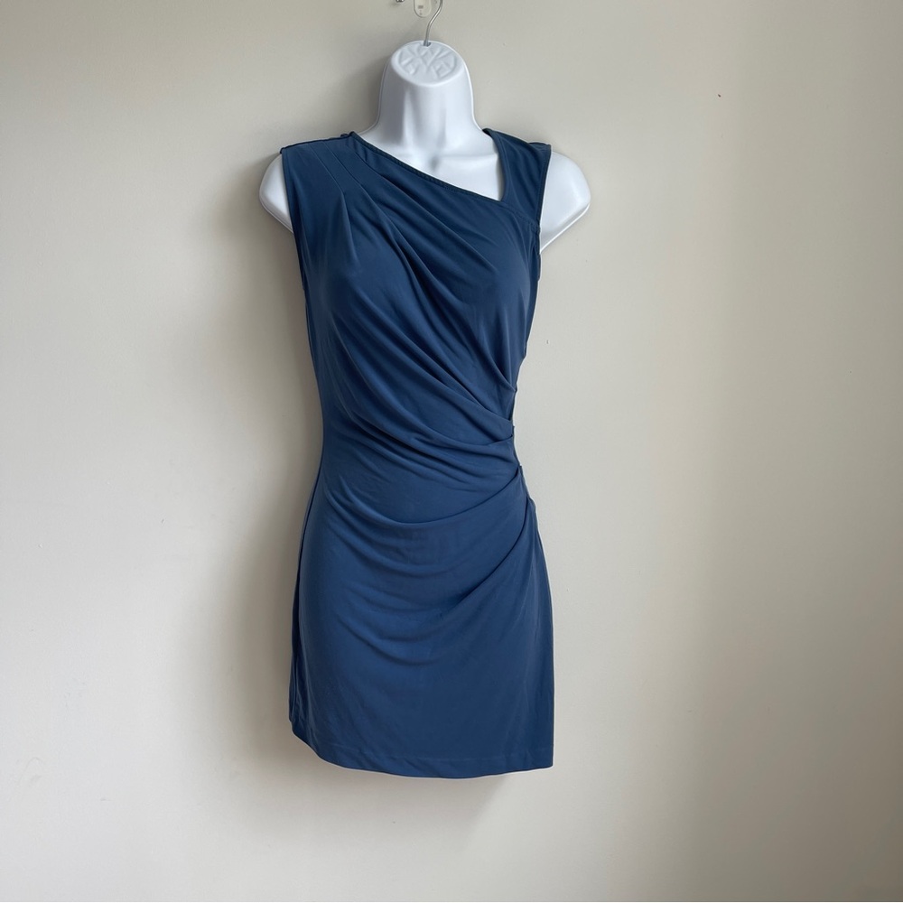 Victoria's Secret Asymmetrical Light Navy Blue Mini Dress